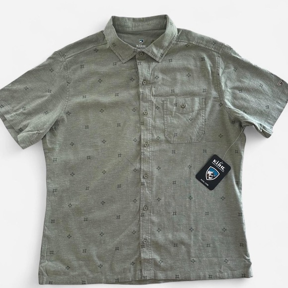 Kuhl Other - NWT KUHL Men's Getaway Shirt in Aloe Collared Button Up Hemp Performance Large